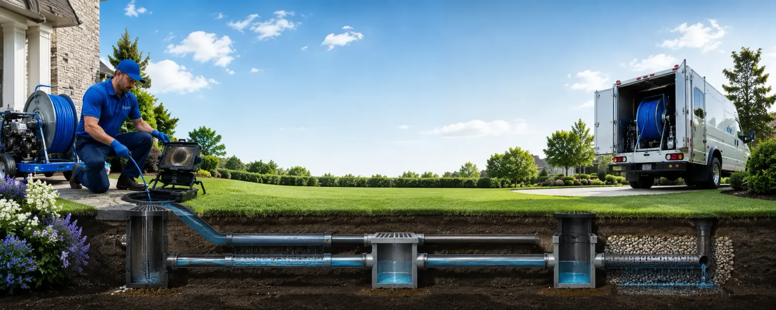 Outdoor drain cleaning information for New Milton, WV